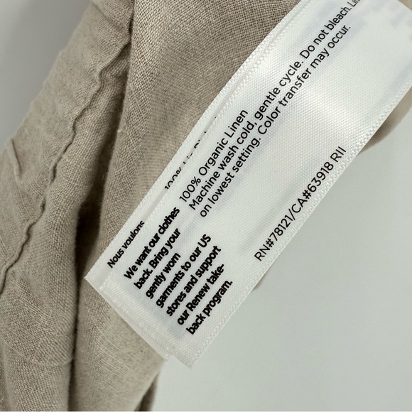 Eileen Fisher Easy Fit Organic Linen Shorts in Short Length Undyed Natural XL - Picture 6 of 12